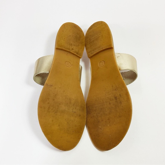 Joie Nice Gold Tone Leather Thong Sandal - Picture 9 of 9